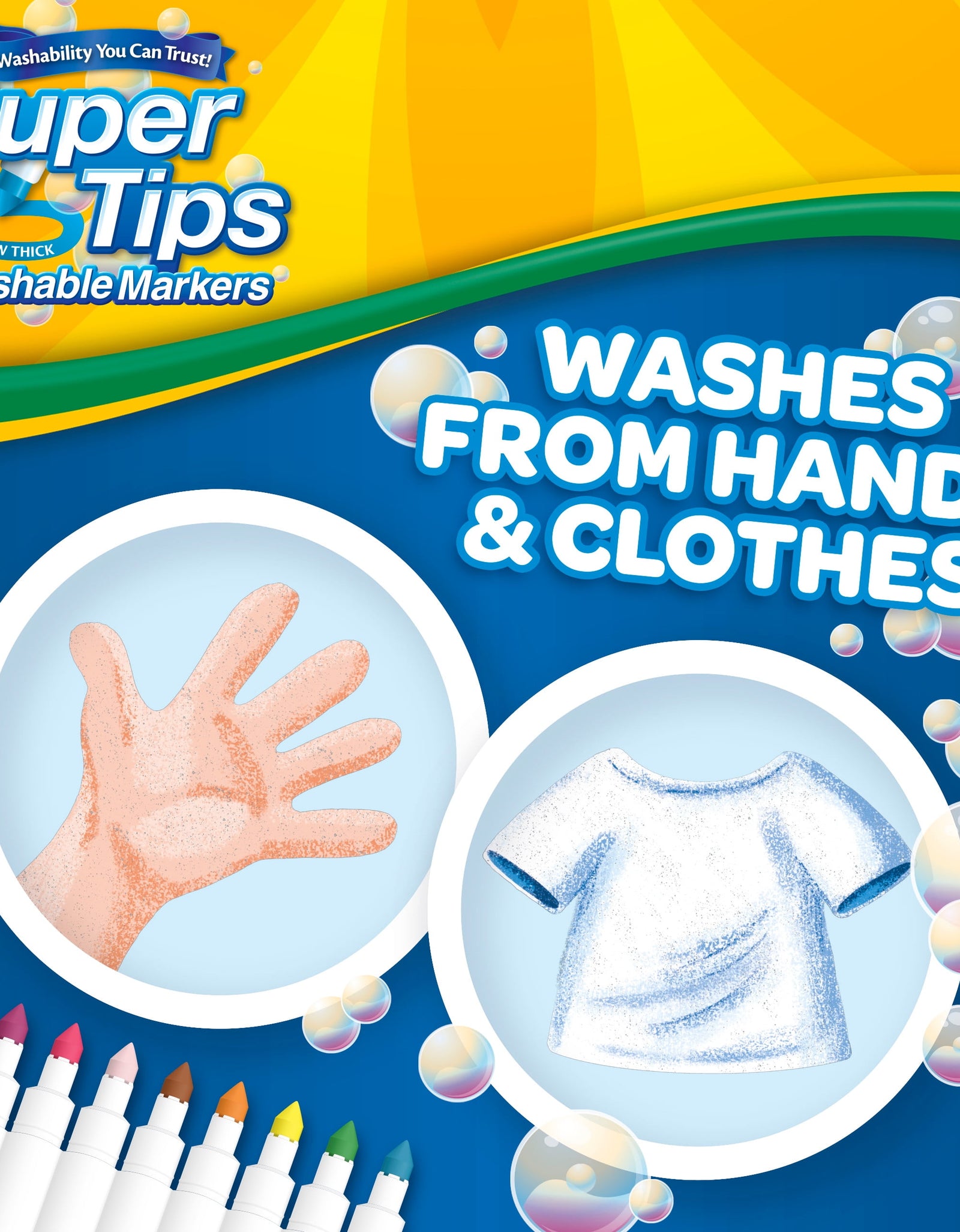 Super Tips Washable Markers, 100 Ct, Easter Coloring Supplies, Classroom Must Haves, Easter Gifts for Kids and Teens, Ages 3+