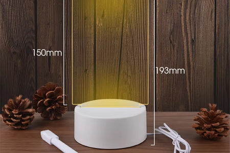 Transparent Luminous LED Night Lights USB Luminous Acrylic Night Light Erasable Write Message Board Calendar Desktop Ornaments