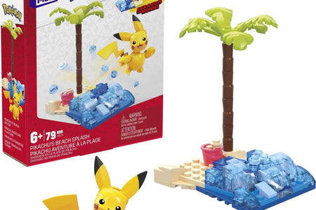 Pokemon Kit De Juguete De Construcción Salpicadura De Playa De Pikachu (79 Piezas) Para Niños