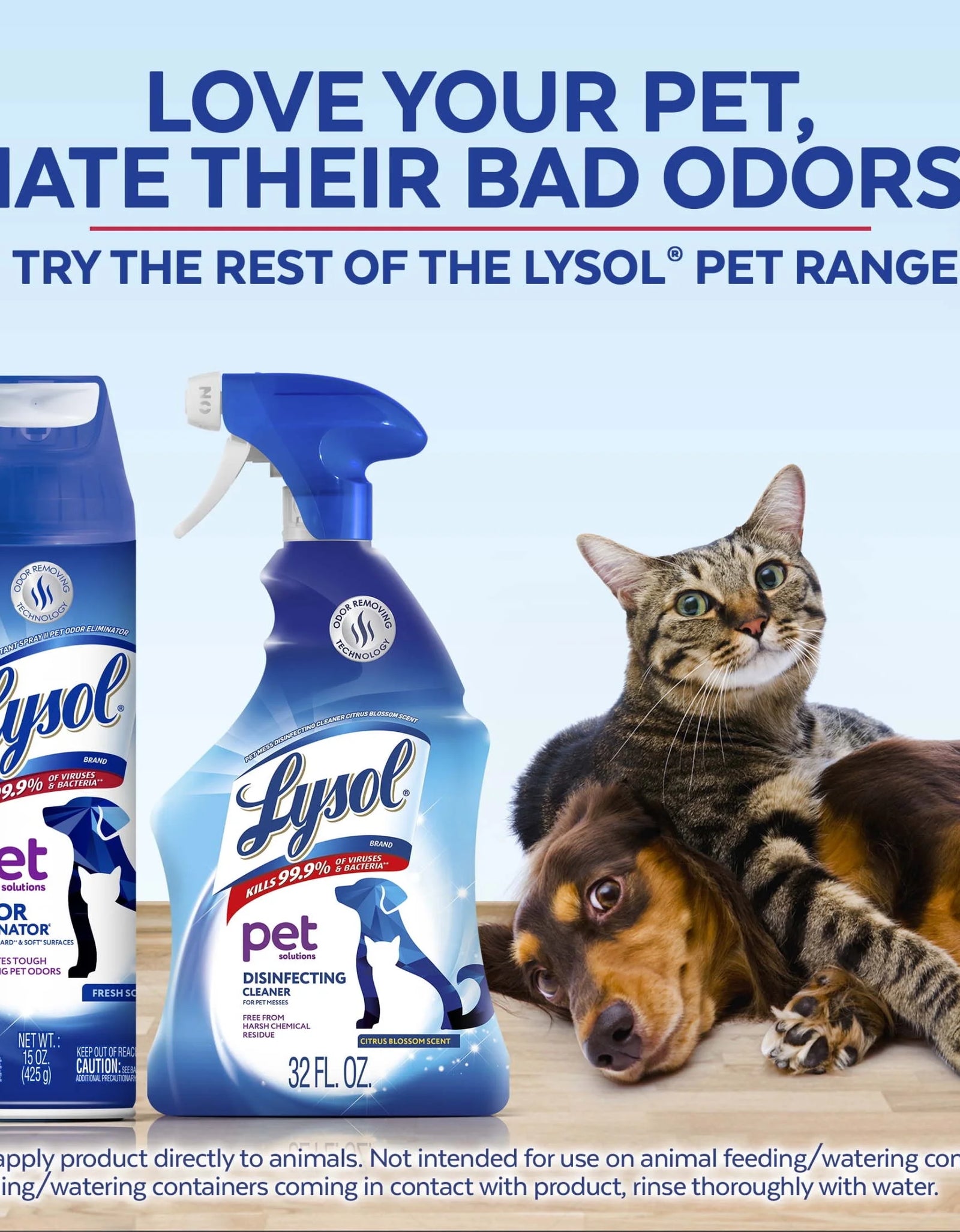 ® Pet Odor Eliminator Spray, Sanitizing and Disinfecting Spray for Pet Odors, 15Oz
