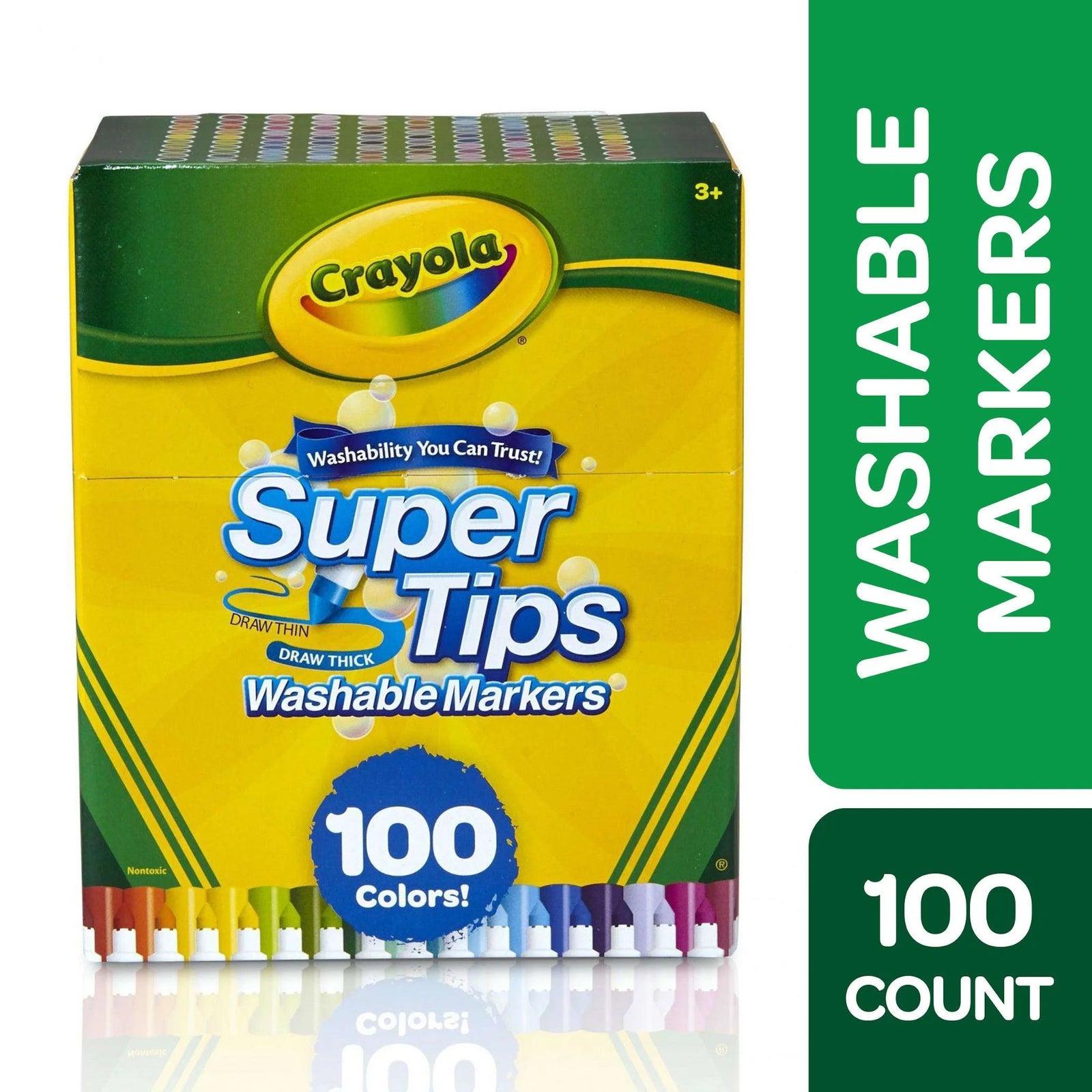 Super Tips Washable Markers, 100 Ct, Easter Coloring Supplies, Classroom Must Haves, Easter Gifts for Kids and Teens, Ages 3+