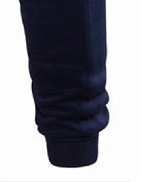 Load image into Gallery viewer, Pantalones Sólidos Con Cordón Para Hombre Cintura Elástica Joggers Ajustados Pantalones Deportivos Con Bolsillo Con Zíper Pantalones De Fitness Moda Hippie Ajuste Regular Otoño Invierno Casual Para Exteriores Pantalones Largos
