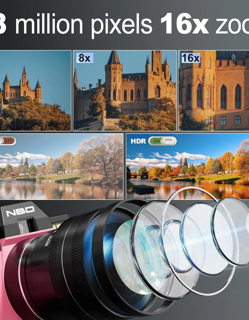 Load image into Gallery viewer, 4K Digital Cameras for Photography,48 MP Autofocus Vlogging Camera with 52Mm Wide Angle &amp; Macro Lens
