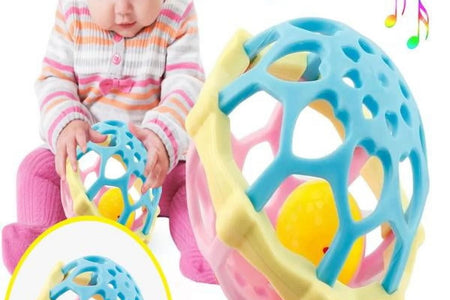 Kids Early Educational Rattles Ball Toys Colorful Soft Hand Grasping Bell Newborn Baby Toy from 0 3 6 9 12 Months Baby Toddler Sensory Toys Early Learning Toy for Boys Girls Baby Gifts