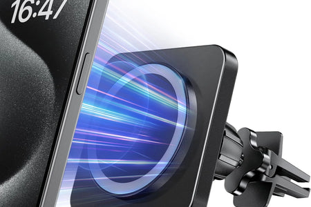 Car Mag-Safe Wireless Charger - Car Mount Fast Charging Air Vent Phone Holder Mount for Iphone 17/16/15/14/13/12 - Black