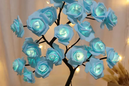 LED Table Lamp Rose Flower Tree USB Night Lights Home Decoration LED Table Lights Parties Xmas Christmas Wedding Bedroom Decor