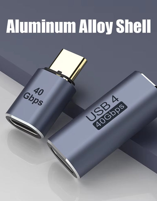 Load image into Gallery viewer, USB 4.0 PD 100W 8K 60Hz Charger Connector for Macbook 40Gbps High Speed USB C OTG U-Shape Straight Angle Male to Female Adapter
