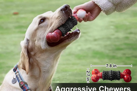 Dog Toys for Aggressive Chewers Bone Dog Toy Interactive Dog Toys for Large Dog Chew Toys for Aggressive Chewers,Dinosam Indestructible Dog Toy for Medium Large Dogs