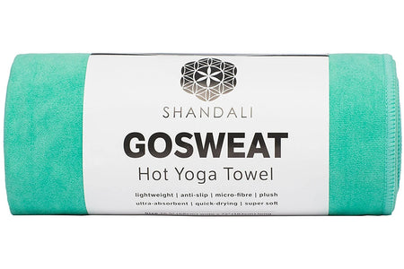 Gosweat Hot Yoga Towel in Teal - Super Absorbent, 100% Microfiber, Suede, Bikram Yoga Towel