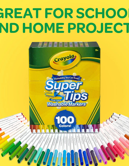 Load image into Gallery viewer, Super Tips Washable Markers, 100 Ct, Easter Coloring Supplies, Classroom Must Haves, Easter Gifts for Kids and Teens, Ages 3+
