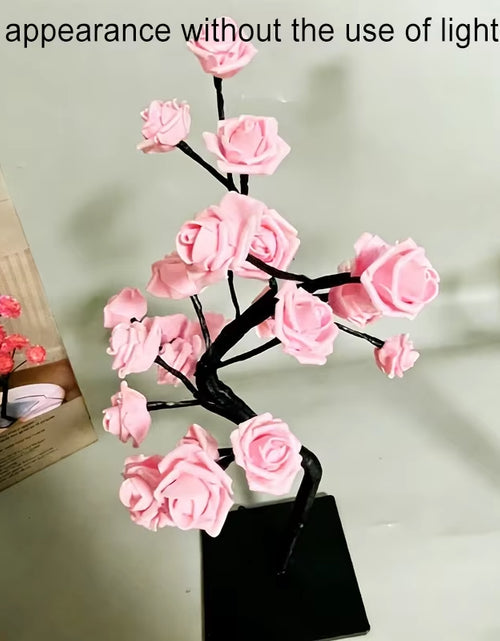 Load image into Gallery viewer, LED Table Lamp Rose Flower Tree USB Night Lights Home Decoration LED Table Lights Parties Xmas Christmas Wedding Bedroom Decor
