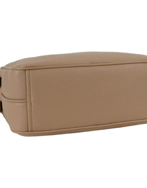 Load image into Gallery viewer, New  Beige Vitello Phenix Leather Double Zip Crossbody Bag 1BH079
