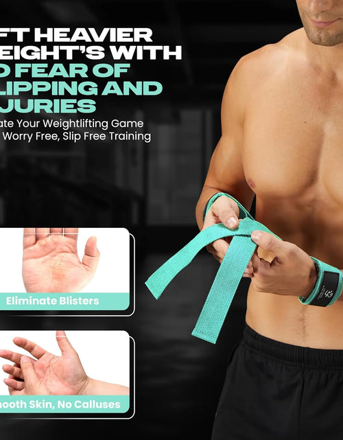 Load image into Gallery viewer, Weightlifting Wrist Straps – 2-Pack Adjustable Padded Neoprene Lifting Straps for Gym, for Men &amp; Women
