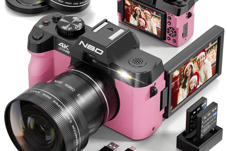 4K Digital Cameras for Photography,48 MP Autofocus Vlogging Camera with 52Mm Wide Angle & Macro Lens