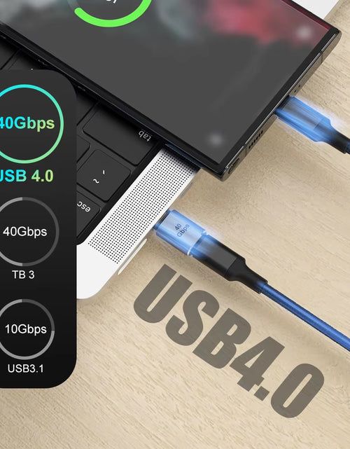Load image into Gallery viewer, USB 4.0 PD 100W 8K 60Hz Charger Connector for Macbook 40Gbps High Speed USB C OTG U-Shape Straight Angle Male to Female Adapter
