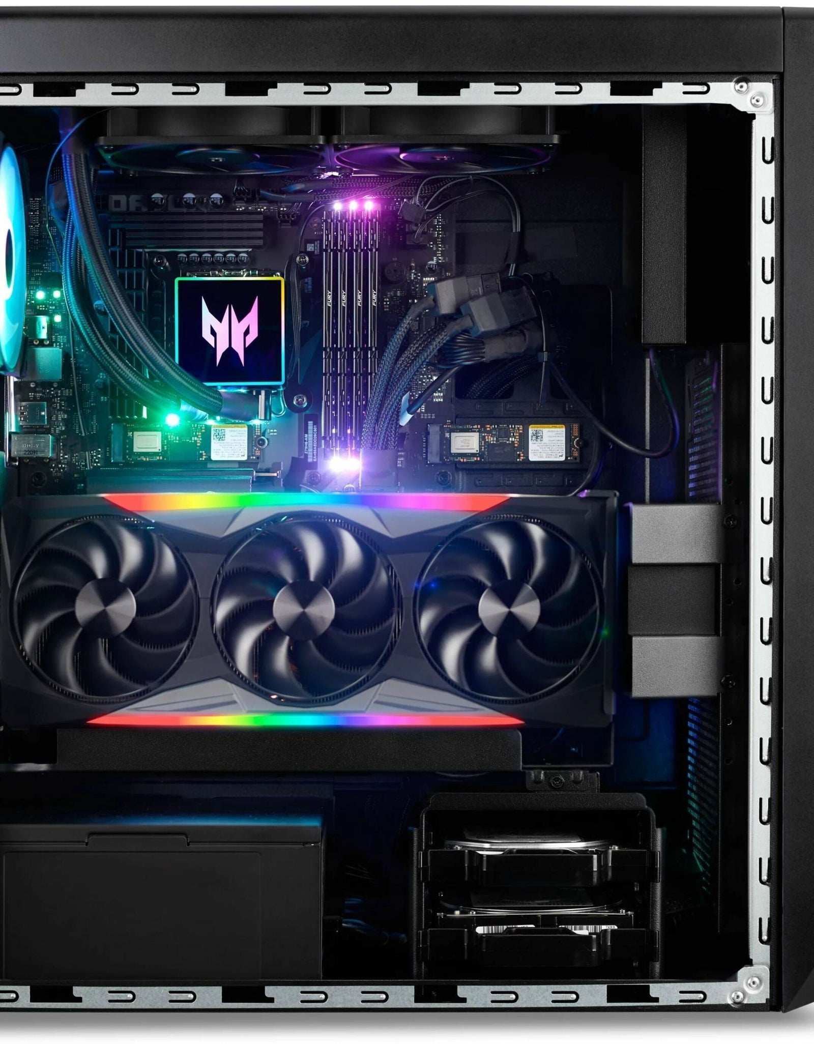 Gaming Desktop PC Predator Orion 7000 PO7-650-UR11 Intel Core I7-13700Kf 32GB DDR5 2TB HDD 1 TB Pcie SSD Geforce RTX 4080 Windows 11 Pro 64-Bit