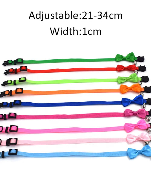 Load image into Gallery viewer, Pet Collars New Pet Bow Bell Collars Cute Cat Collars Pet Supplies Multicolor Adjustable Pet Dressing Tool Pet Accessories
